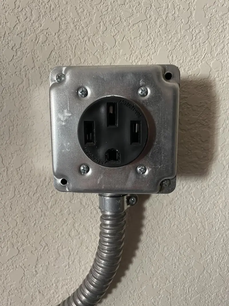 NEMA 14-50 outlet installed for Smart Home Electrical in Greendale